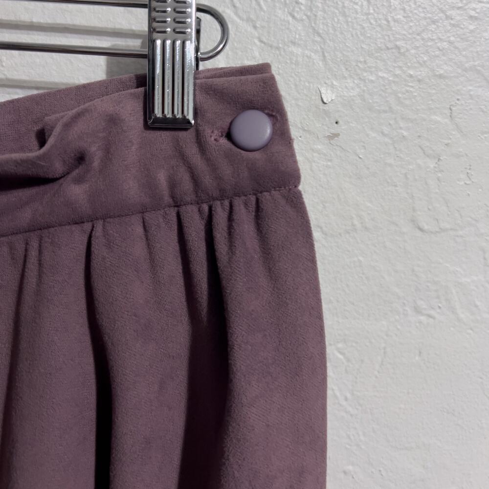 Vintage Skirt Small Medium Purple Plum Western Midi Tiered Faux Suede Festival - Picture 3 of 9